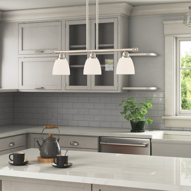 Lark Manor Mayday 3 Light Kitchen Island Linear Pendant & Reviews